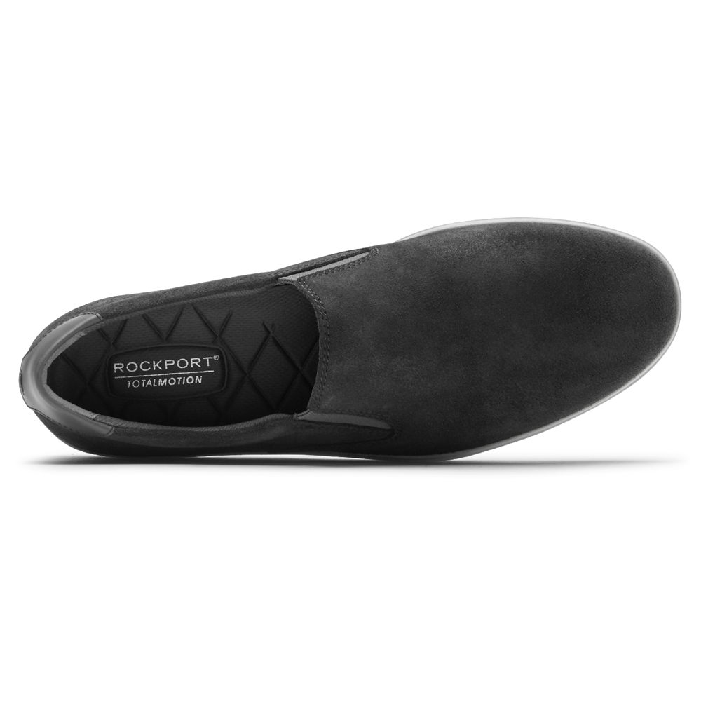 Rockport Joggesko Herre Mørke Grå - Total Motion Lite Slip-On - VLAQ07348